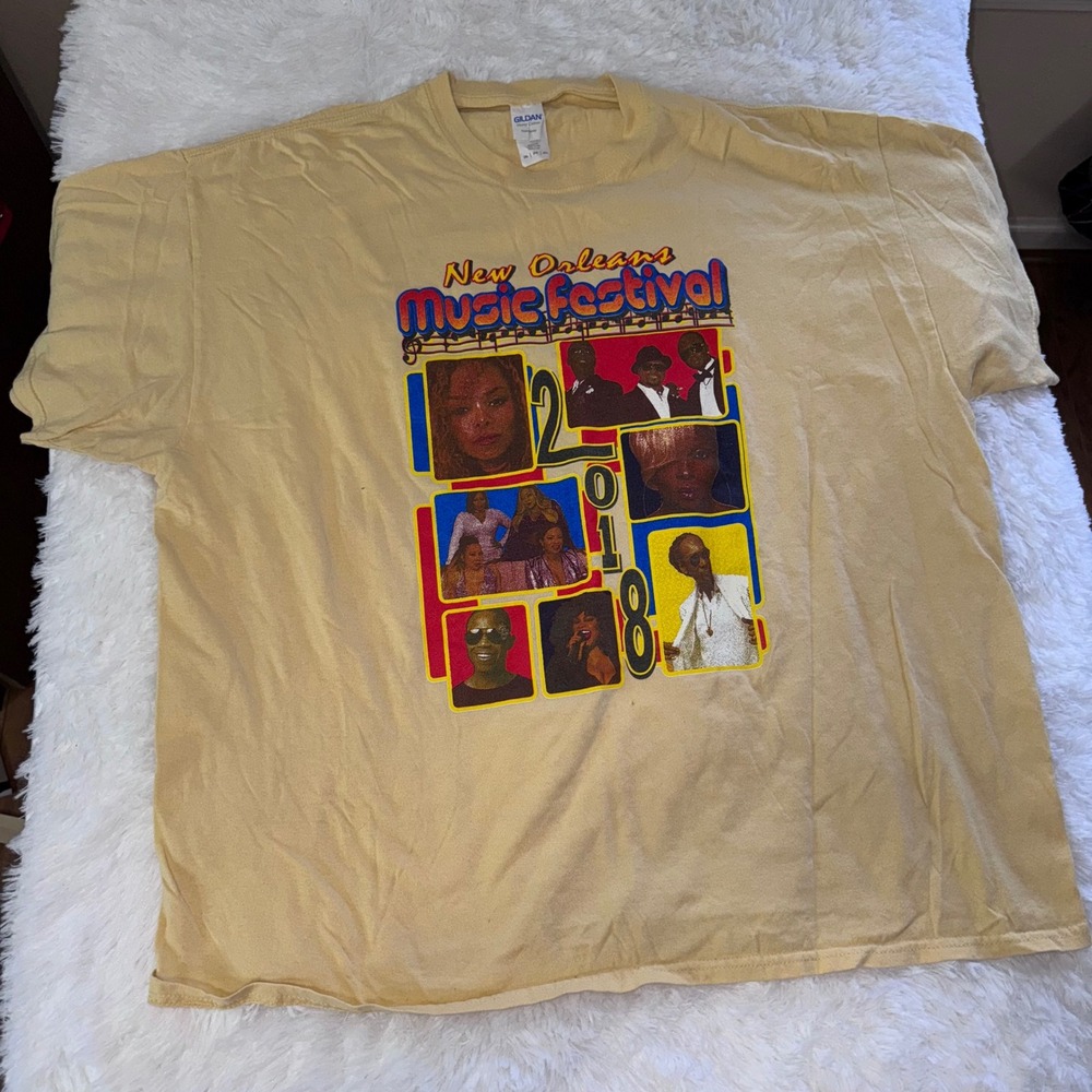New Orleans Music Festival 2018 Graphic Print T Shirt - 2XL‎